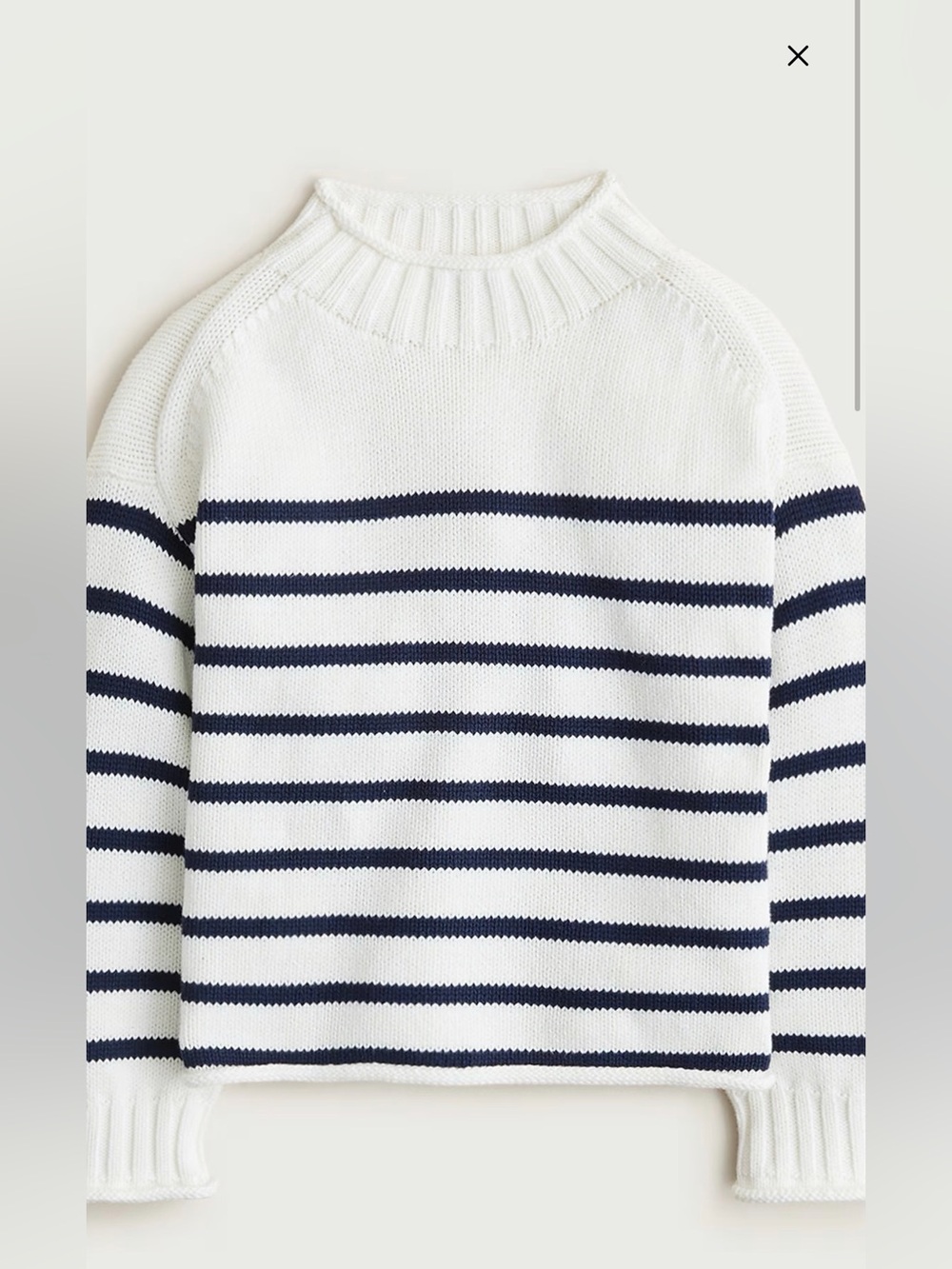 J CREW M 2025 Rollneck™ sweater in stripe CN857 - Picture 3 of 6